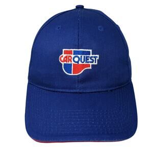 Car Quest Slideback Baseball Cap Blue One Size Adjustable Embroidered 6 Panel